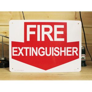 看板/プラサインボード 消火栓はここです Fire Extinguisher