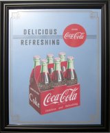 画像: 鏡 コカコーラ Coca-Cola パブミラー(6 Bottle Pac/ビッグサイズ)