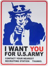 画像: 看板/プラサインボード アメリカ陸軍に君が必要だ(アンクルサム) I Want You for U.S.Army