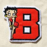 画像: ワッペン ベティブープ Betty Boop(B/レッド&ブラック)*メール便可