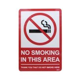 画像: Sign Sticker/サインステッカー/NO SMOKING IN THIS AREA/禁煙エリア