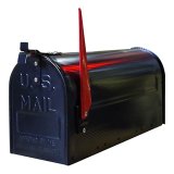 画像: STEEL RURAL MAIL BOX/BLACK/スチールルーラルメールボックス/ブラック（ポールセット）