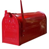 画像: STEEL RURAL MAIL BOX/RED/スチールルーラルメールボックス/レッド（ポールセット）