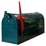 画像: STEEL RURAL MAIL BOX/GREEN/スチールルーラルメールボックス/グリーン（ポールセット）