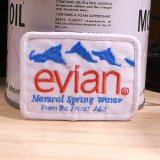 画像: ロゴワッペン エビアン evian *メール便可