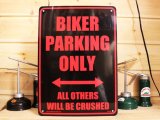 画像: 看板/プラサインボード バイカー専用駐車場 Biker Parking Only