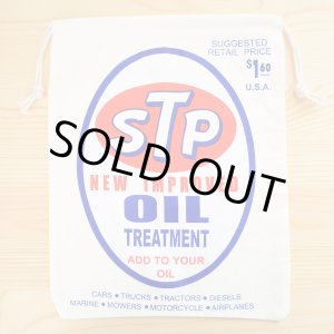 画像: アメリカンロゴ巾着袋(L) STP Oil オイル *メール便可