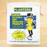 画像: アメリカンロゴ巾着袋(L) ミスターピーナッツ Mr.Peanut *メール便可