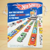 画像: アメリカンロゴ巾着袋(L) ホットウィール Hot Wheels *メール便可