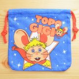 画像: アメリカンキャラ巾着袋(S) トッポジージョ Topo Gigio *メール便可