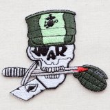 画像: ミリタリーワッペン War Skull スカル どくろ *メール便可