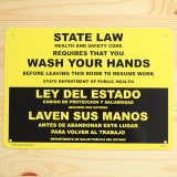 画像: 看板/プラサインボード 手洗い厳守 State Law/Wash Your Hands