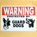 画像: 看板/プラサインボード 番犬に注意 Warning Guard Dogs ガードドッグス