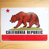 画像: 看板/プラサインボード カリフォルニア州旗 California Republic