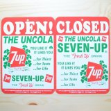 画像: 看板/プラサインボード 7up セブンアップ Open/Closed(タテ型/両面プリント) *メール便可