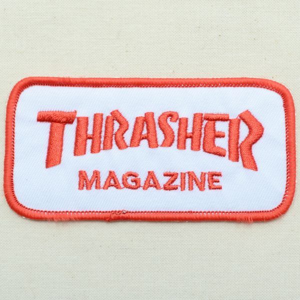 ロゴワッペン スラッシャーマガジン Thrasher Magazine (ホワイト